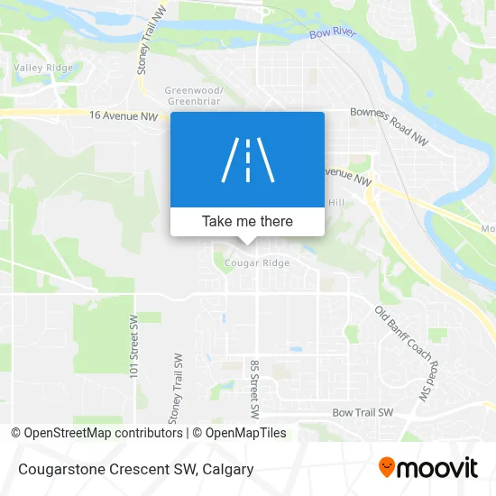 Cougarstone Crescent SW map