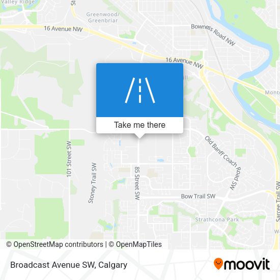 Broadcast Avenue SW map