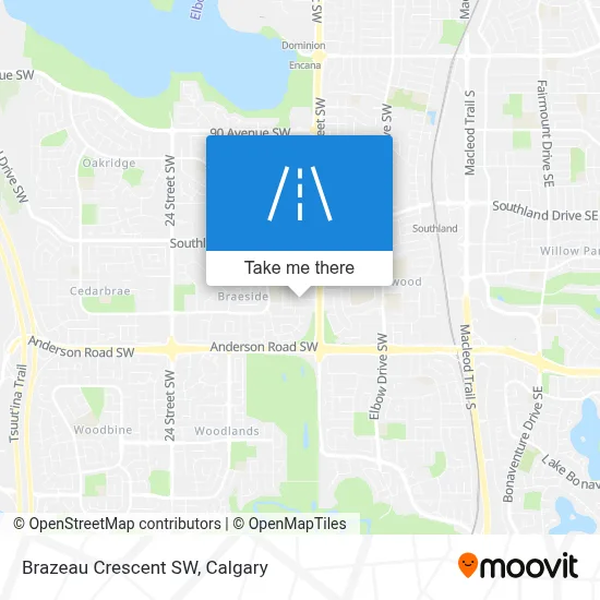 Brazeau Crescent SW map