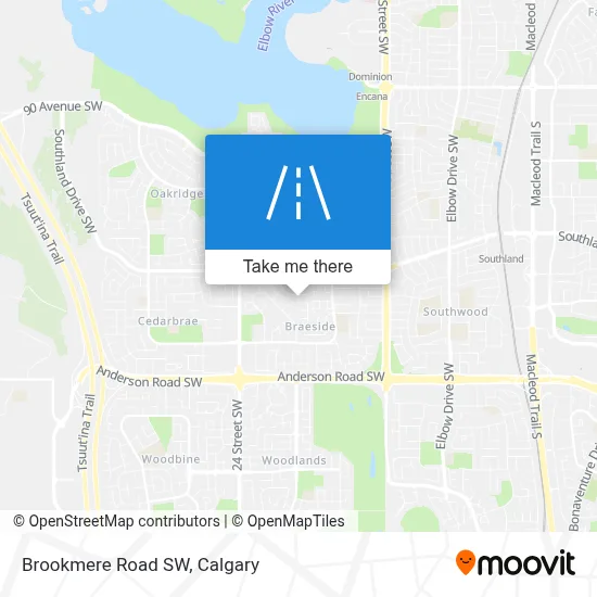 Brookmere Road SW map
