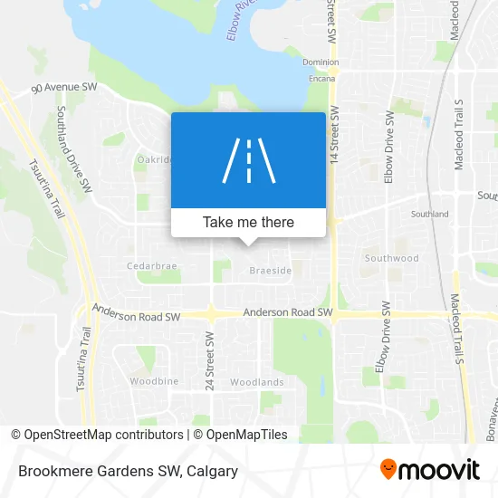 Brookmere Gardens SW map