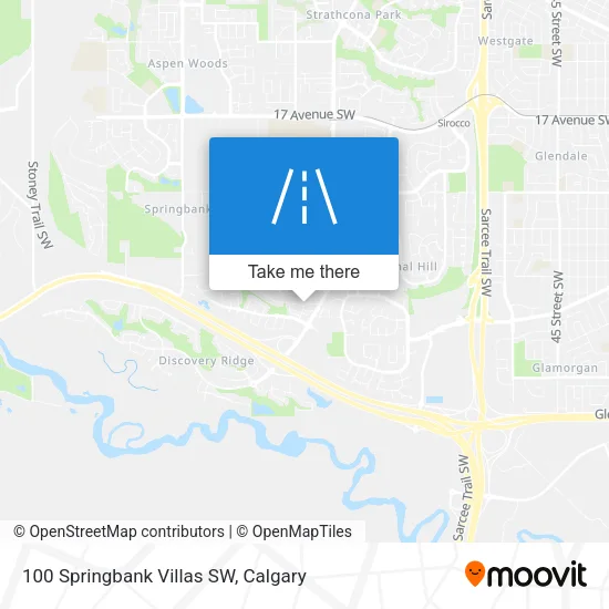 100 Springbank Villas SW map