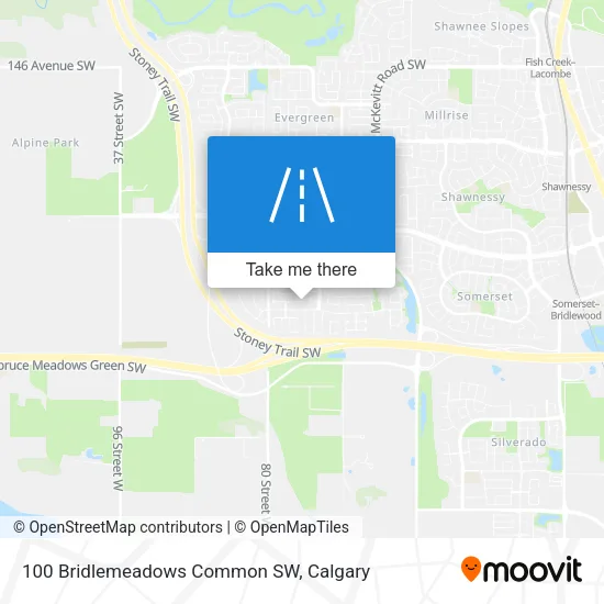 100 Bridlemeadows Common SW map