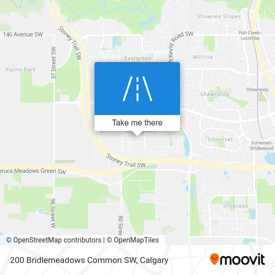 200 Bridlemeadows Common SW map