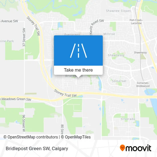 Bridlepost Green SW map