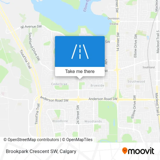 Brookpark Crescent SW map
