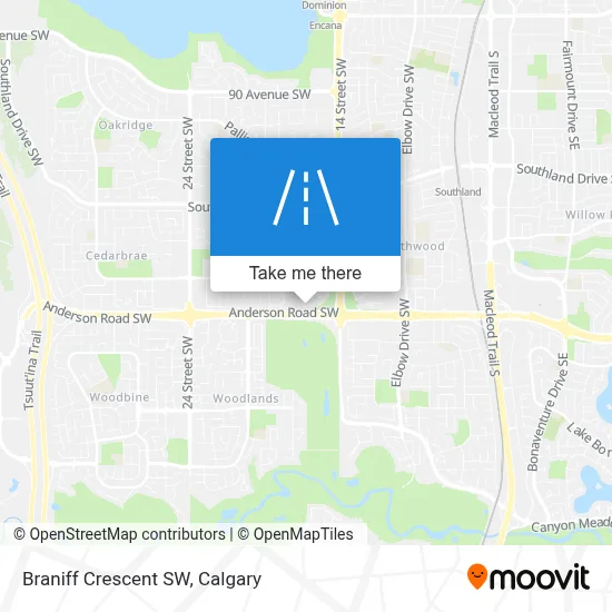 Braniff Crescent SW map