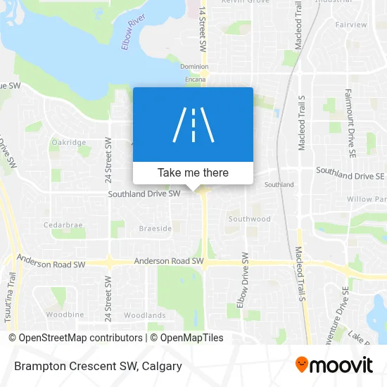 Brampton Crescent SW map
