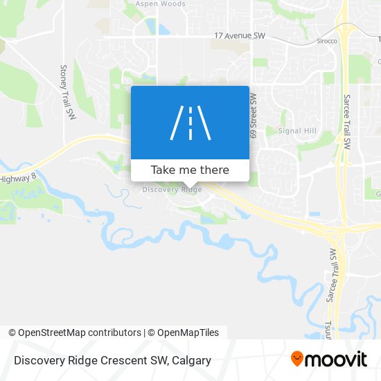 Discovery Ridge Crescent SW map