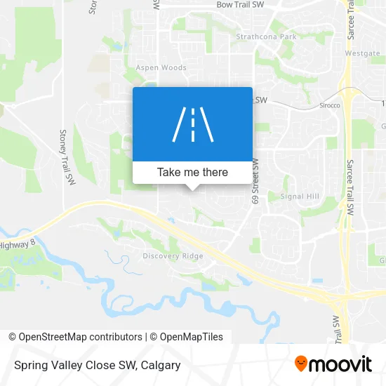 Spring Valley Close SW map