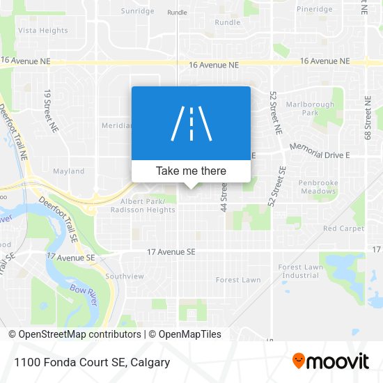 1100 Fonda Court SE map
