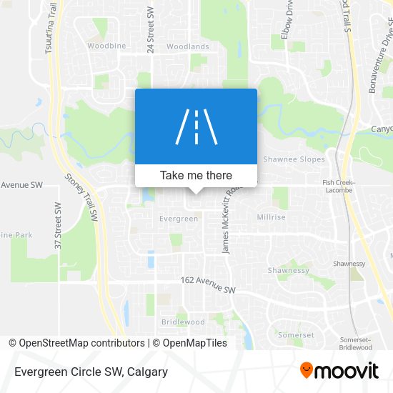 Evergreen Circle SW map