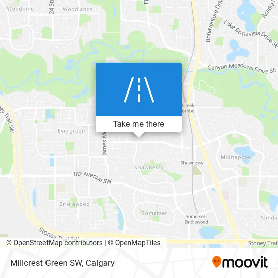 Millcrest Green SW map