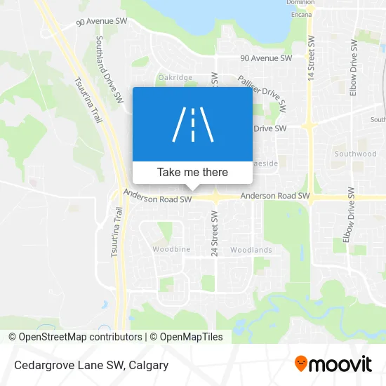 Cedargrove Lane SW map