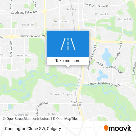 Cannington Close SW map