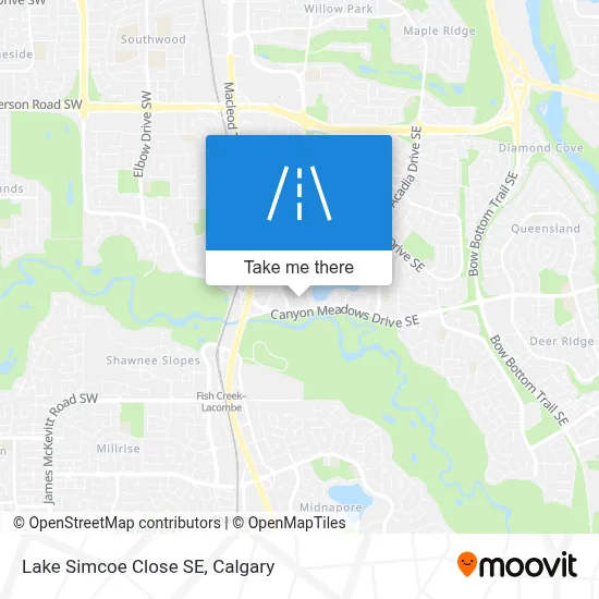 Lake Simcoe Close SE map