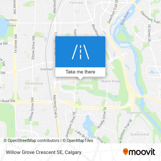 Willow Grove Crescent SE map