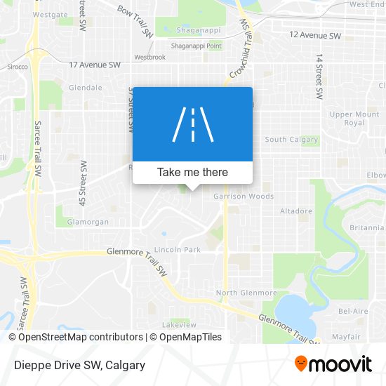 Dieppe Drive SW map