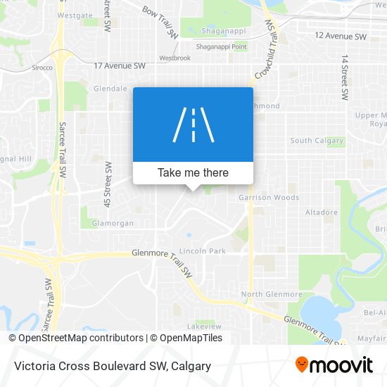 Victoria Cross Boulevard SW map