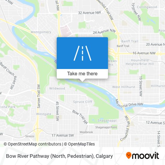 Bow River Pathway (North, Pedestrian) plan