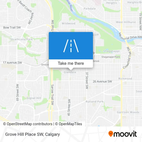 Grove Hill Place SW map