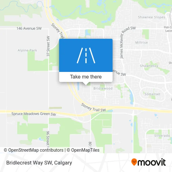 Bridlecrest Way SW map