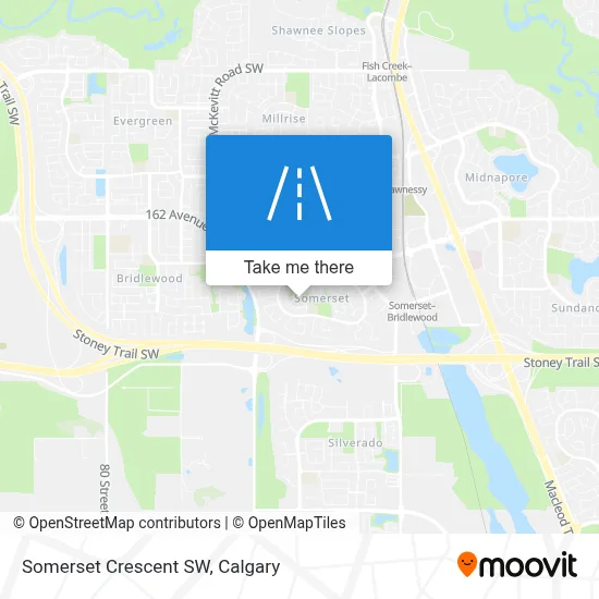 Somerset Crescent SW map