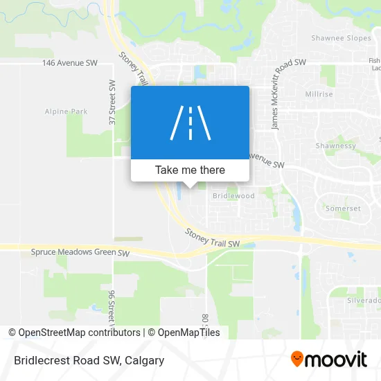Bridlecrest Road SW map