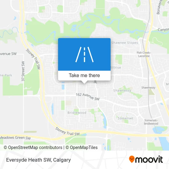Eversyde Heath SW map