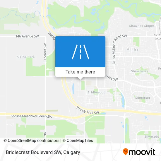 Bridlecrest Boulevard SW map