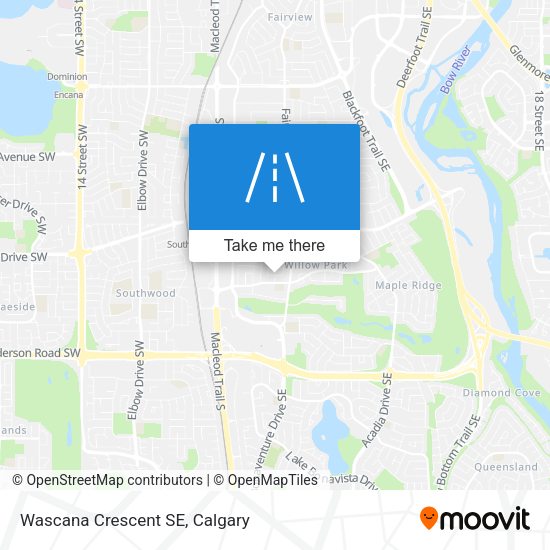 Wascana Crescent SE map