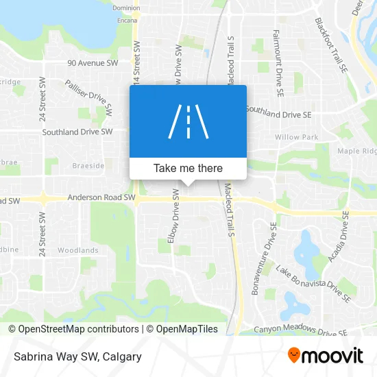 Sabrina Way SW map