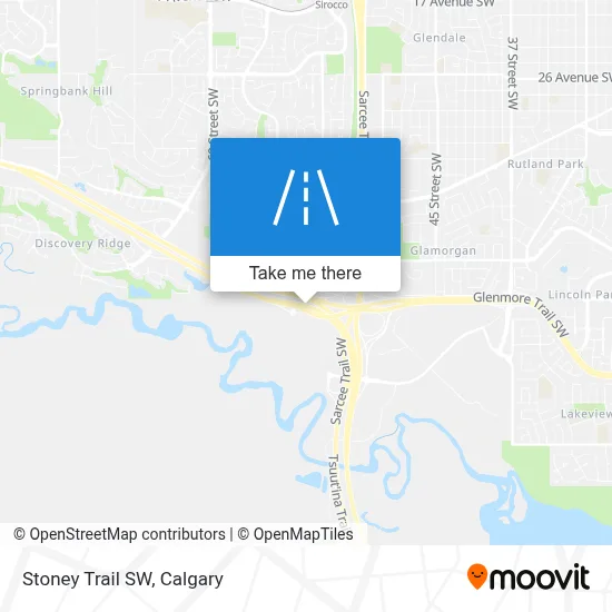 Stoney Trail SW map
