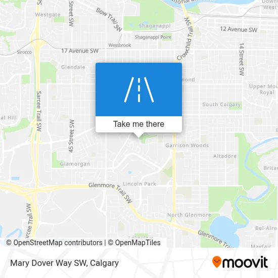 Mary Dover Way SW map