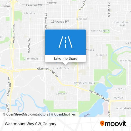 Westmount Way SW map