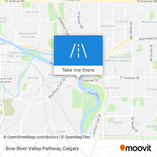 Bow River Valley Pathway map