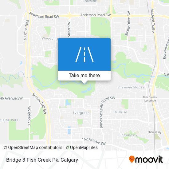 Bridge 3 Fish Creek Pk map