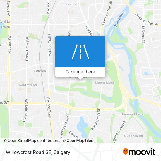 Willowcrest Road SE map