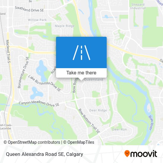 Queen Alexandra Road SE map