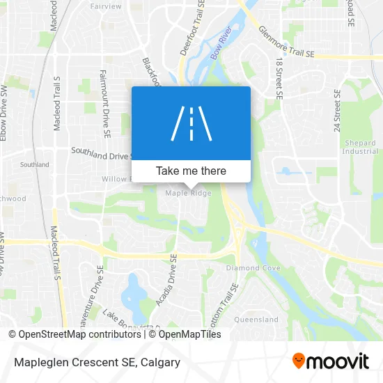 Mapleglen Crescent SE map