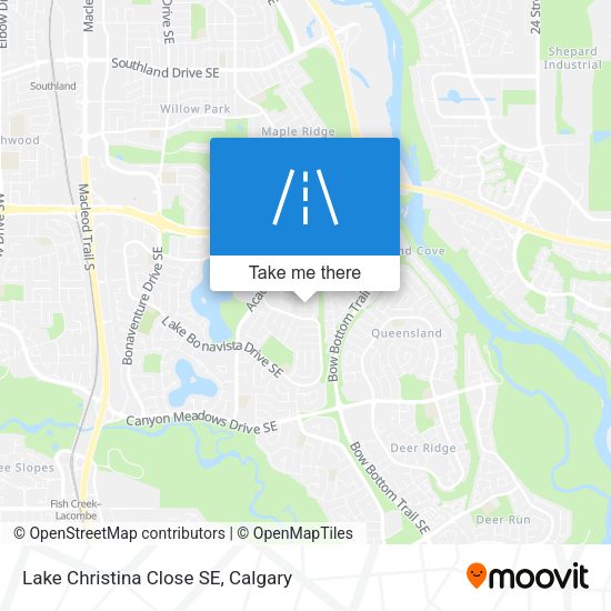 Lake Christina Close SE map