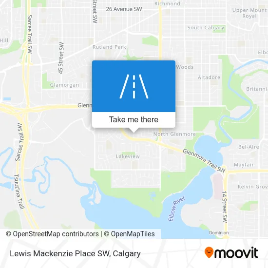 Lewis Mackenzie Place SW map