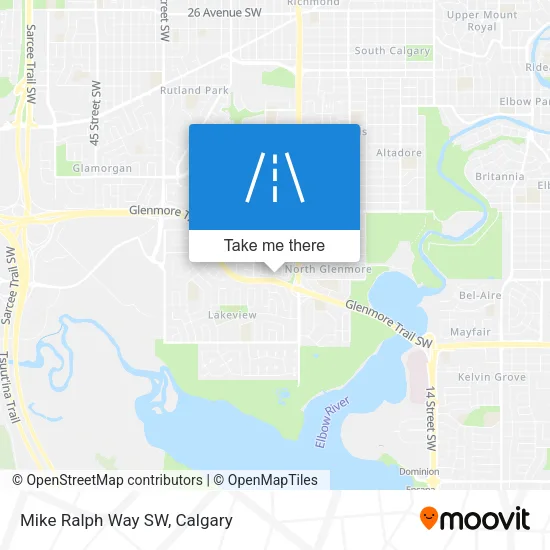 Mike Ralph Way SW map