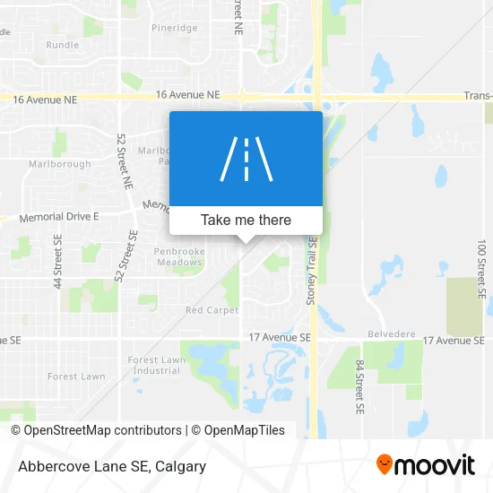 Abbercove Lane SE map