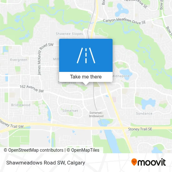 Shawmeadows Road SW map