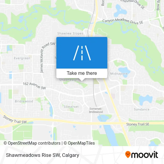 Shawmeadows Rise SW map