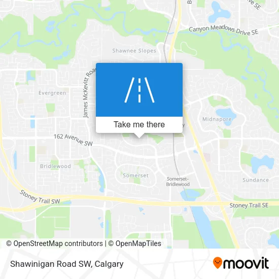 Shawinigan Road SW map