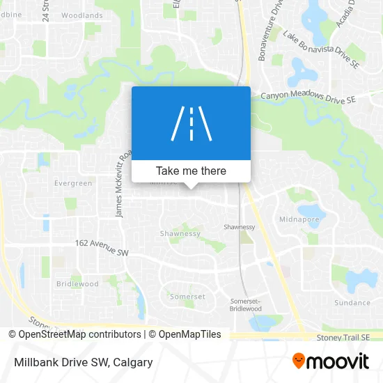 Millbank Drive SW map