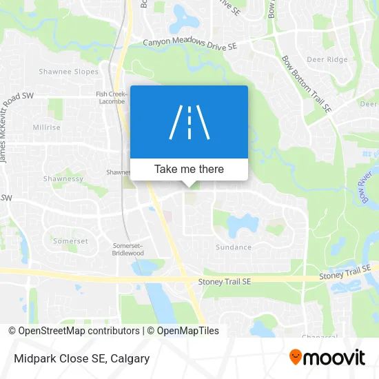 Midpark Close SE map