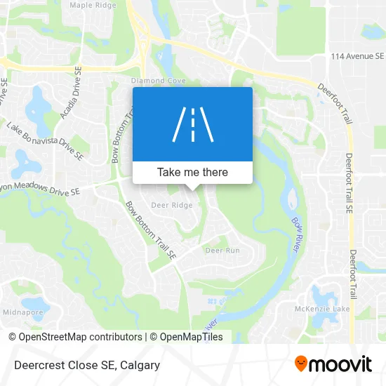 Deercrest Close SE map